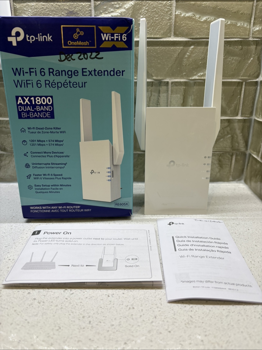 TP-Link AX1800 Wi-Fi 6 Range Extender - RE605X