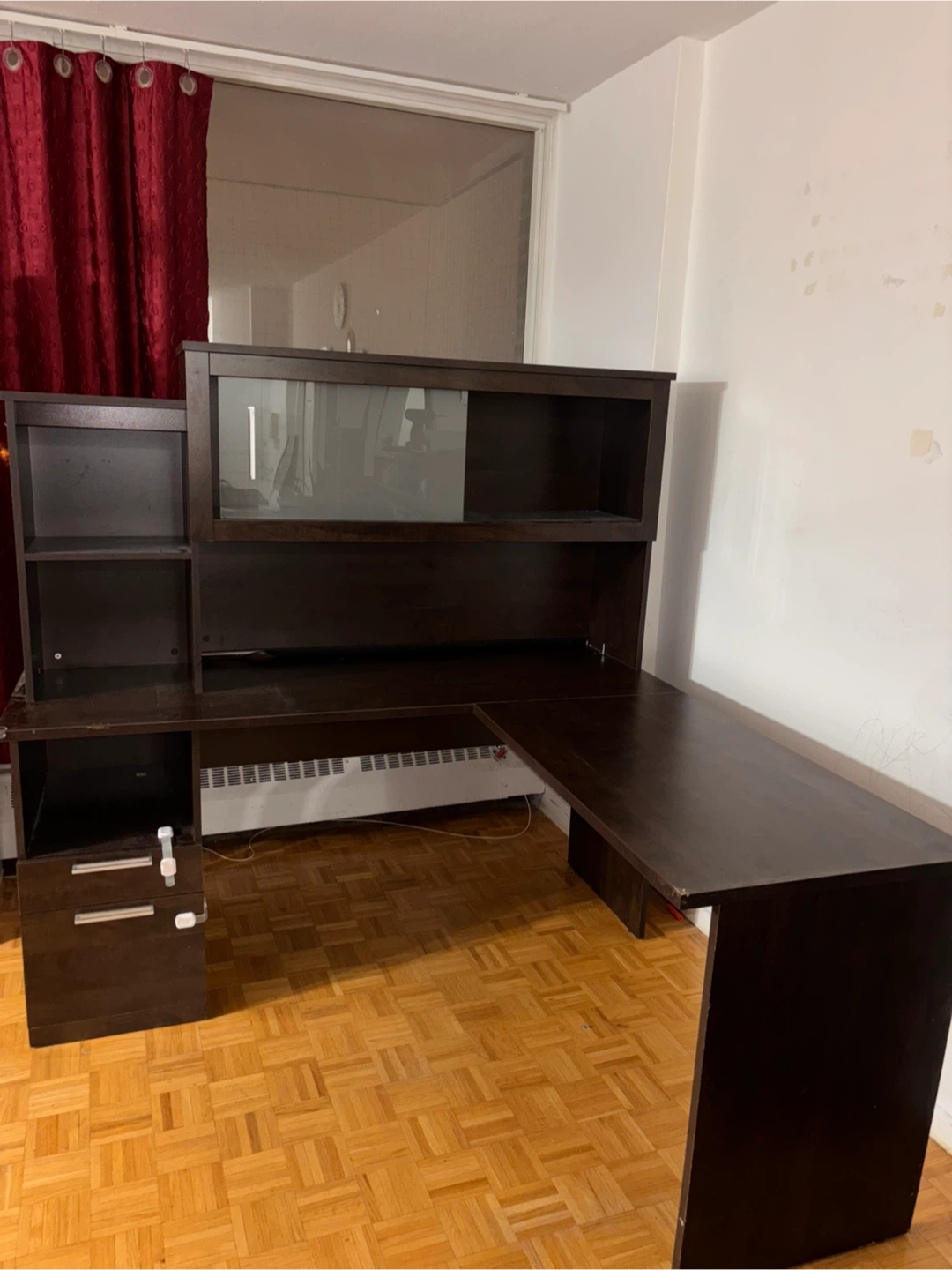 Shelf with hutch