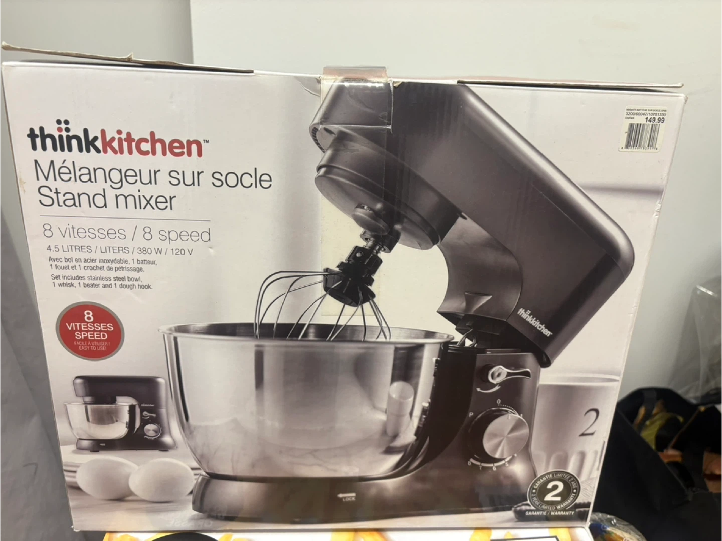 New Thinkkitchen Stand Mixer - 8 Speed