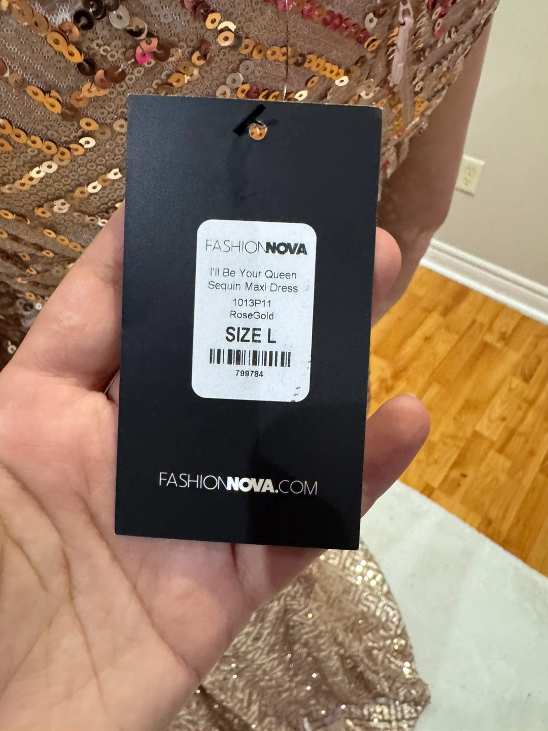 Fashion Nova Sequin Maxi Dress - Size L - photo 2