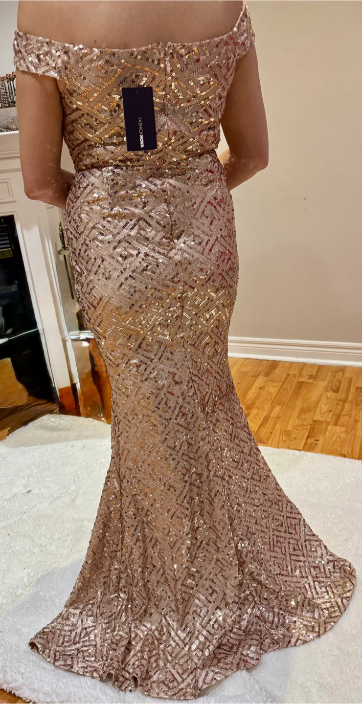 Fashion Nova Sequin Maxi Dress - Size L