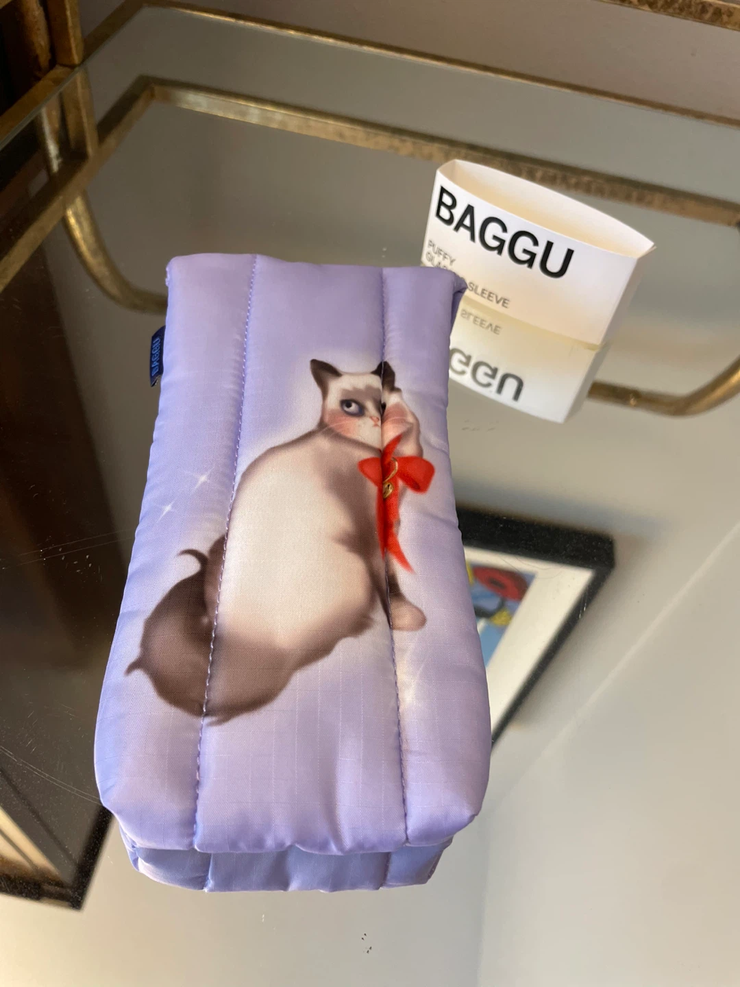 BAGGU Puffy Glasses Sleeve Fancy Cats NEW - photo 4