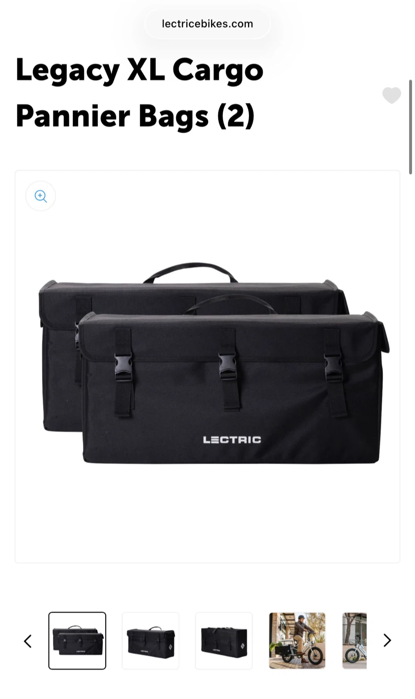 Lectrix Xpedition XL Cargo Pannier Bags - Pack of 2 - NEW - photo 2
