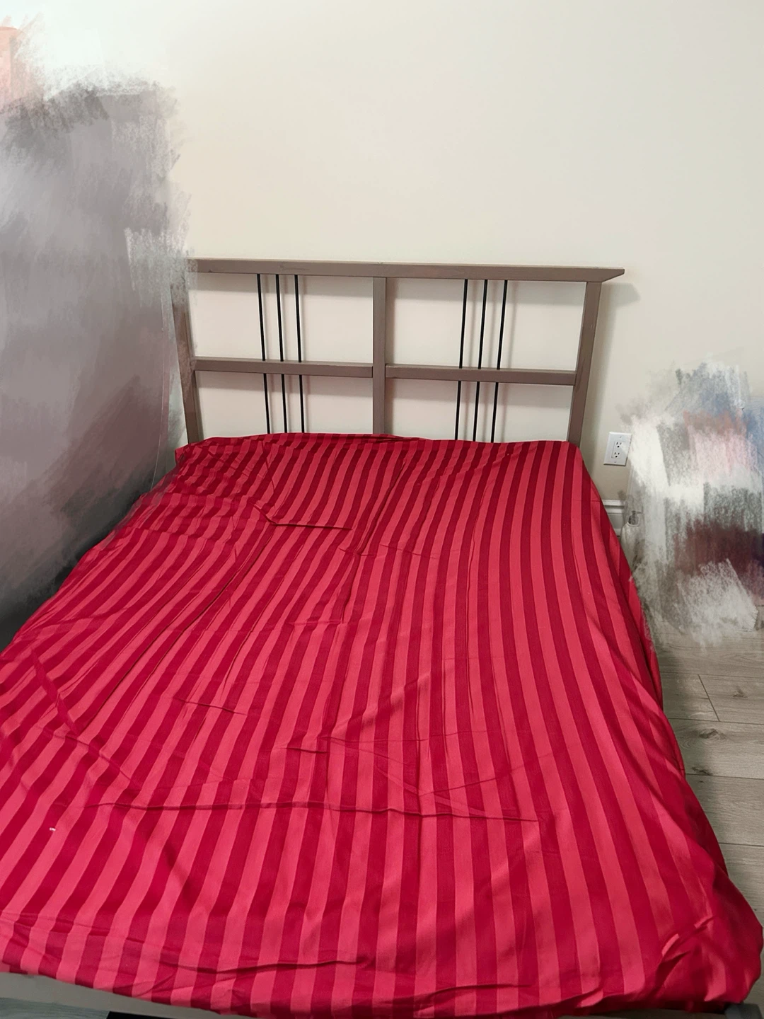 Double size full size Bed frame with mattress - photo 2