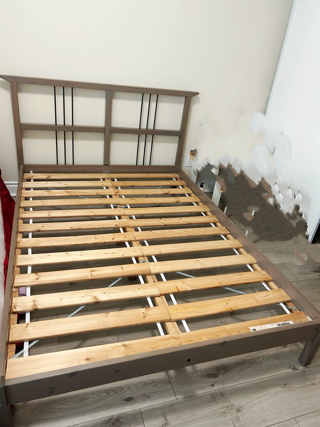 Double size full size Bed frame with mattress