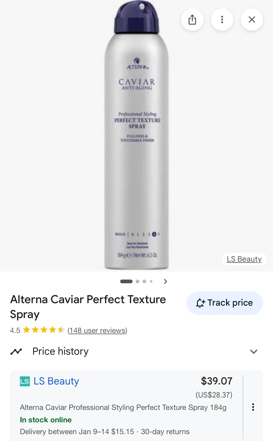 Alterna Caviar Anti-Aging Perfect Texture Spray – New - photo 3