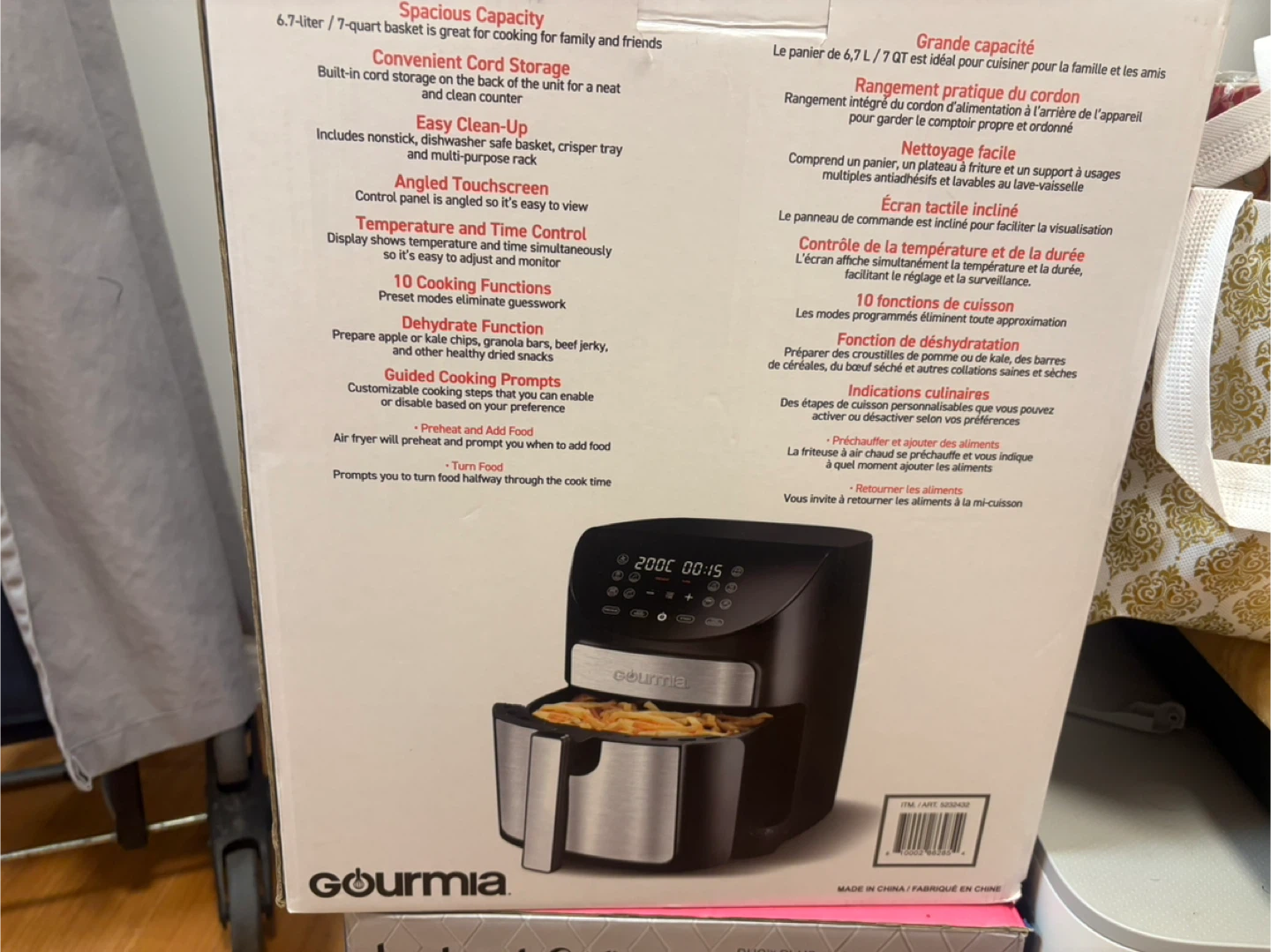 New Gourmia Air Fryer 6.7-liter / 7-quart