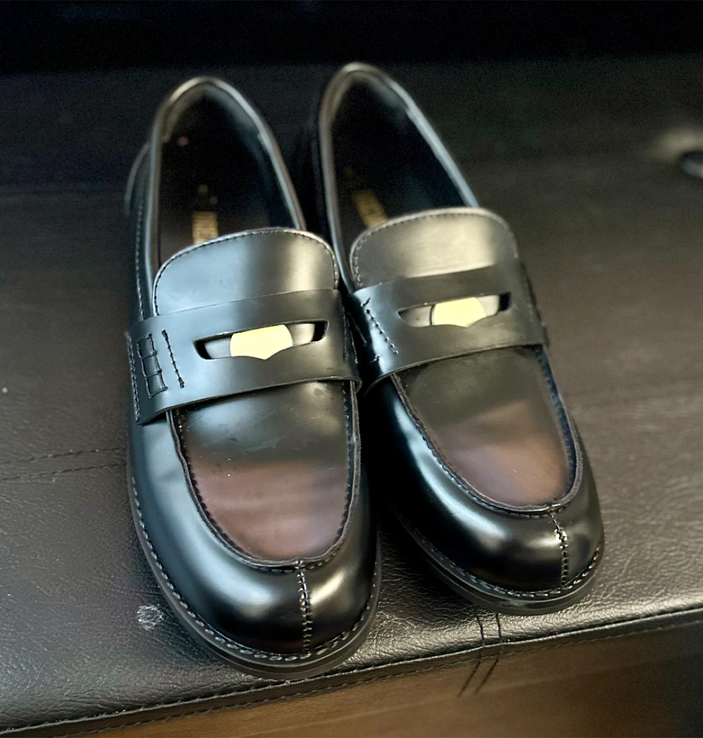 Black Leather Loafers