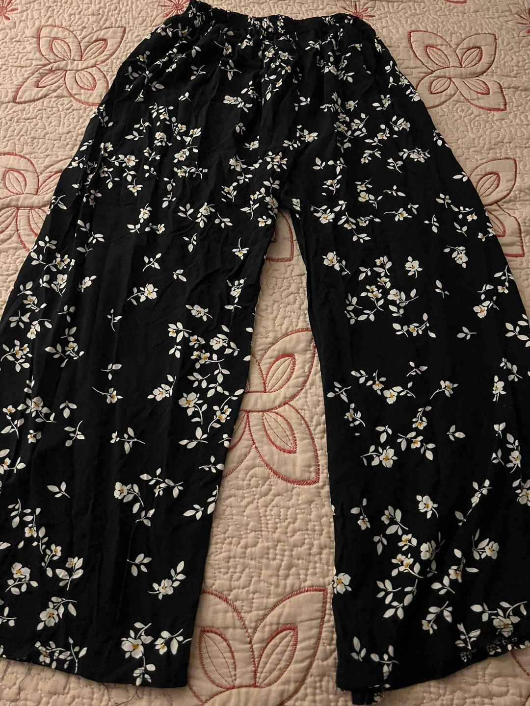 Floral Wide Leg Pants