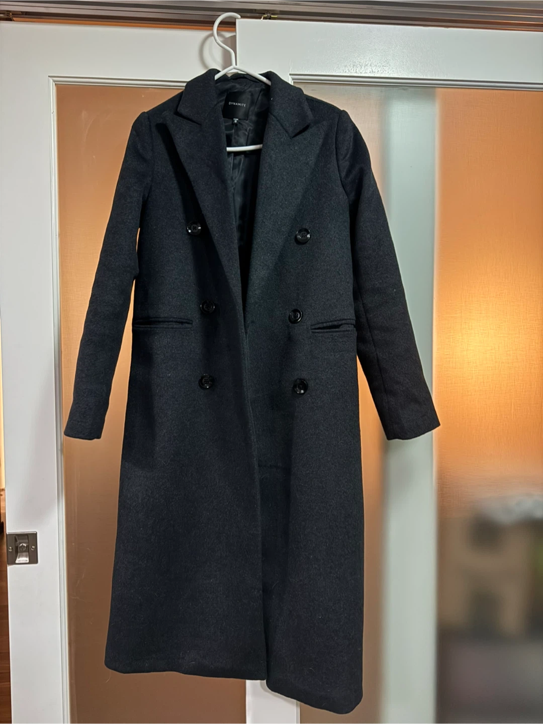 Dynamite Double Breasted Wool Coat - XXS