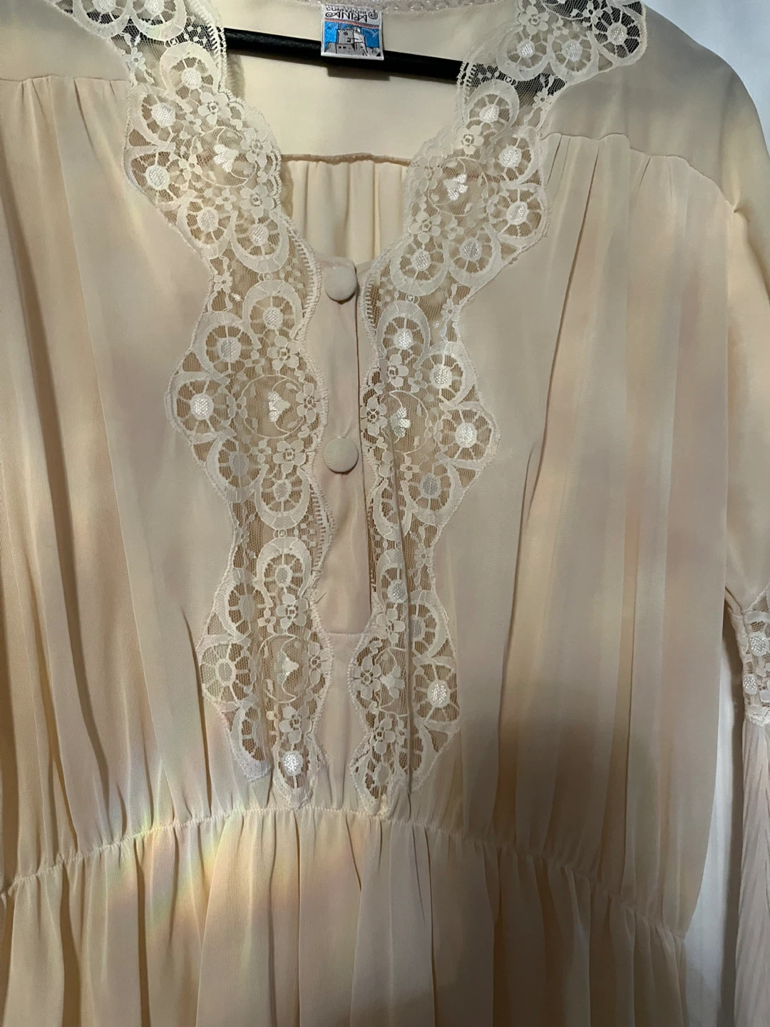 Vintage Lace Night Dress - Size Medium - photo 4