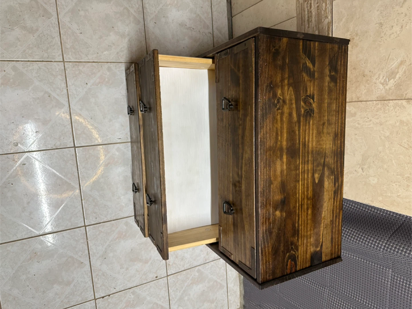 Real Natural Wood 3-Drawer Chest / Dresser - photo 5