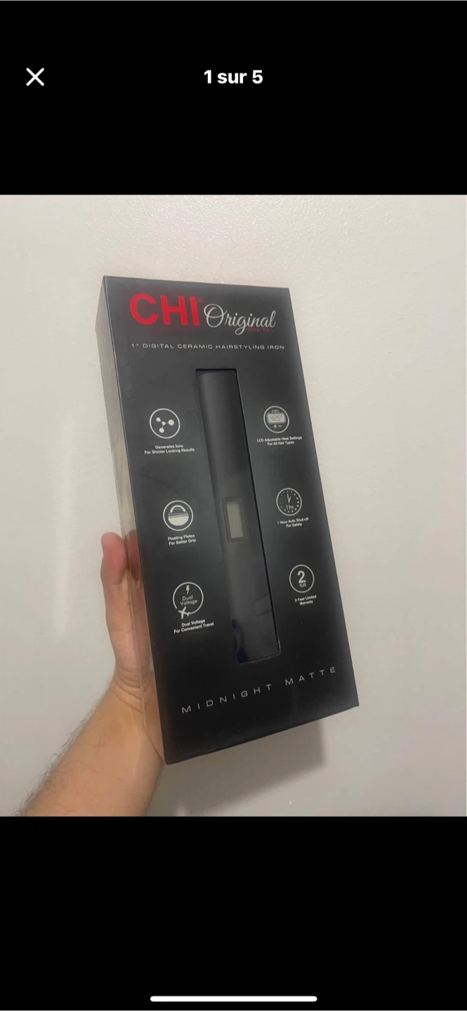 Fer Plat CHI Original 1" Céramique Digital Neuf