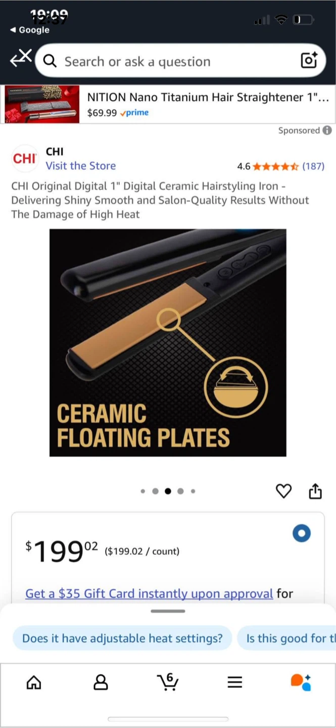 Fer Plat CHI Original 1" Céramique Digital Neuf - photo 3