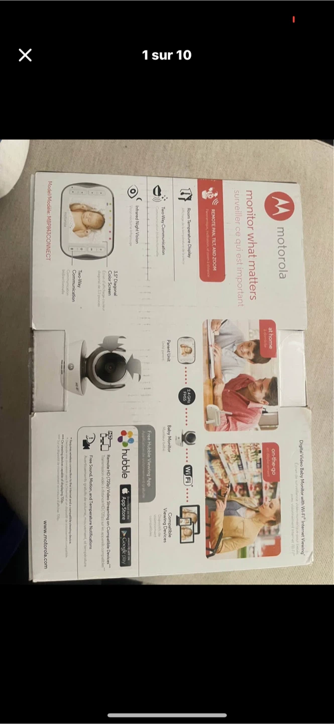 Caméra Bébé Motorola MBP853CONNECT Neuf