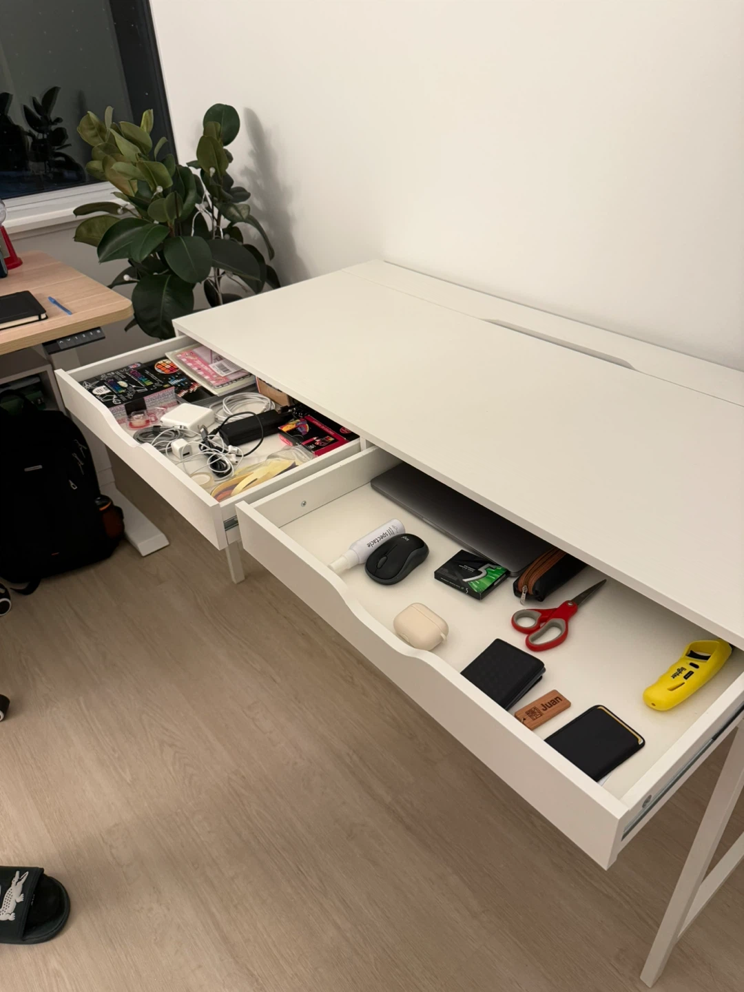 White IKEA Desk with complimentary Office Cabinet - photo 4