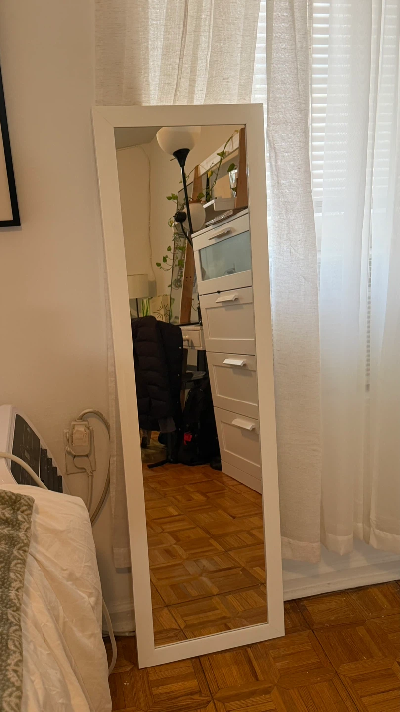 White Framed Full Body Mirror