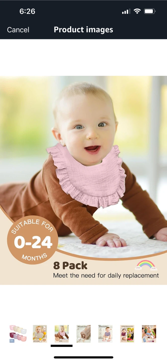 NEW-Lictin cotton Baby Feeding Bibs - 8 Pack - photo 3