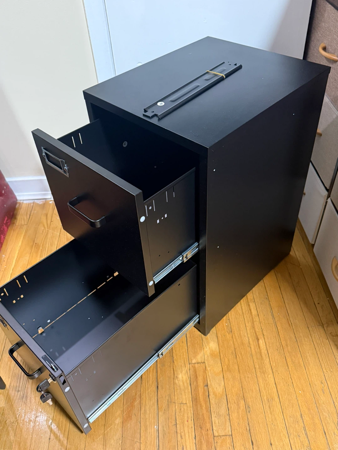 Black 2-Drawer Filing Cabinet - 18" x 14.25" x 24.5" - photo 2