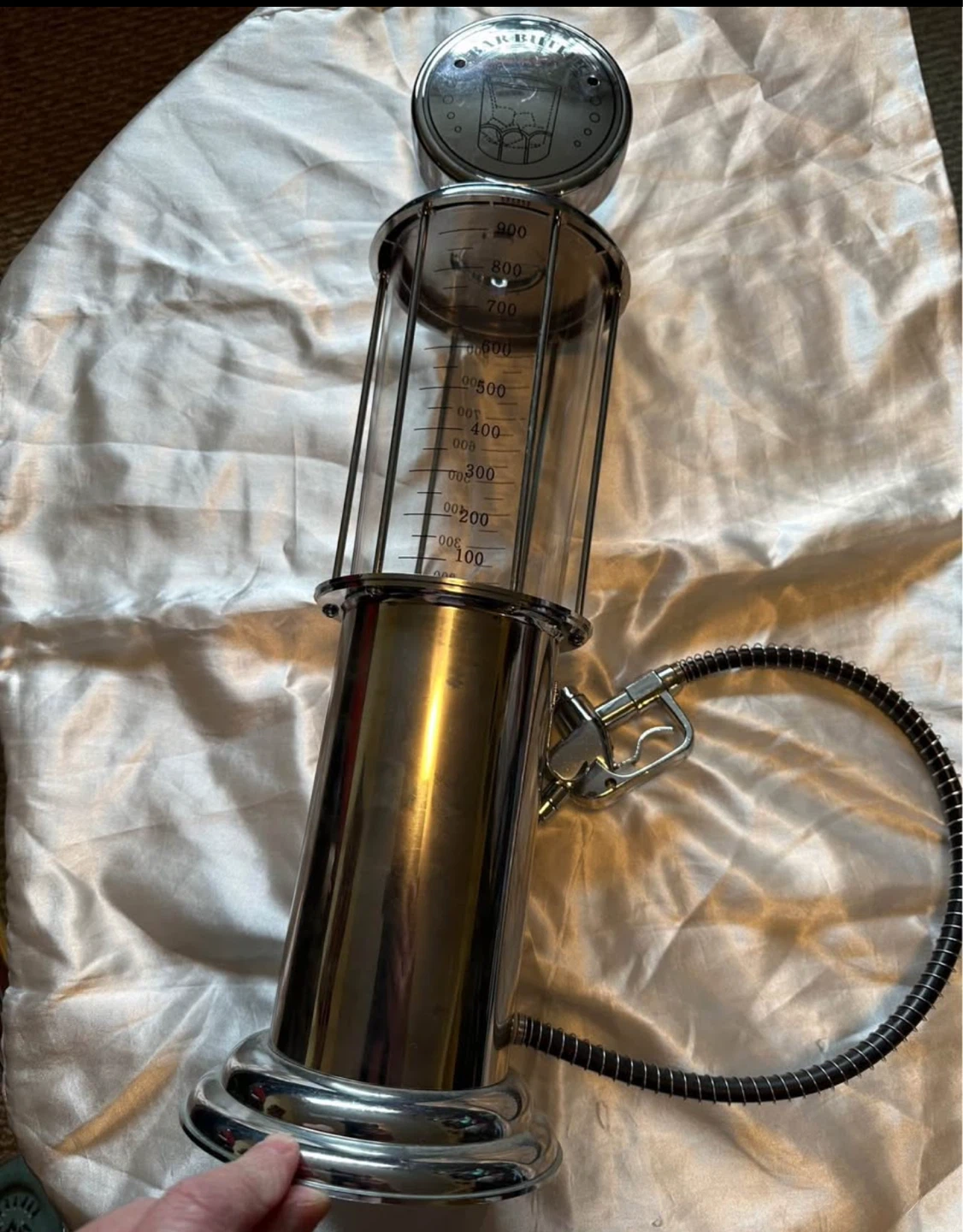Godinger Fill'Er Up Alcohol Dispenser 19" Tall Gas Pump