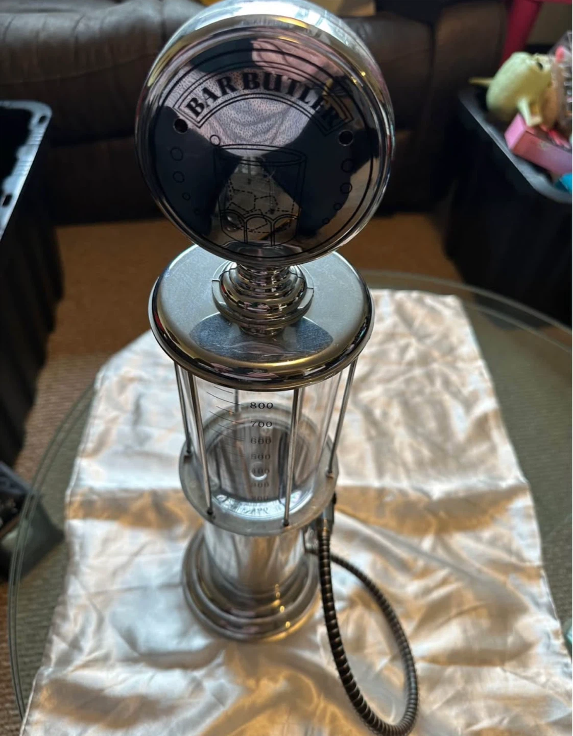 Godinger Fill'Er Up Alcohol Dispenser 19" Tall Gas Pump - photo 2
