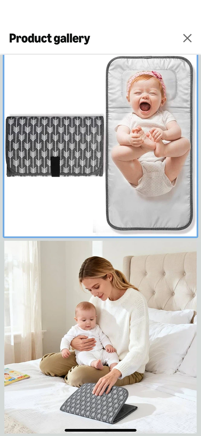 NEW-Lekebaby Portable Changing Pad - Grey - photo 4