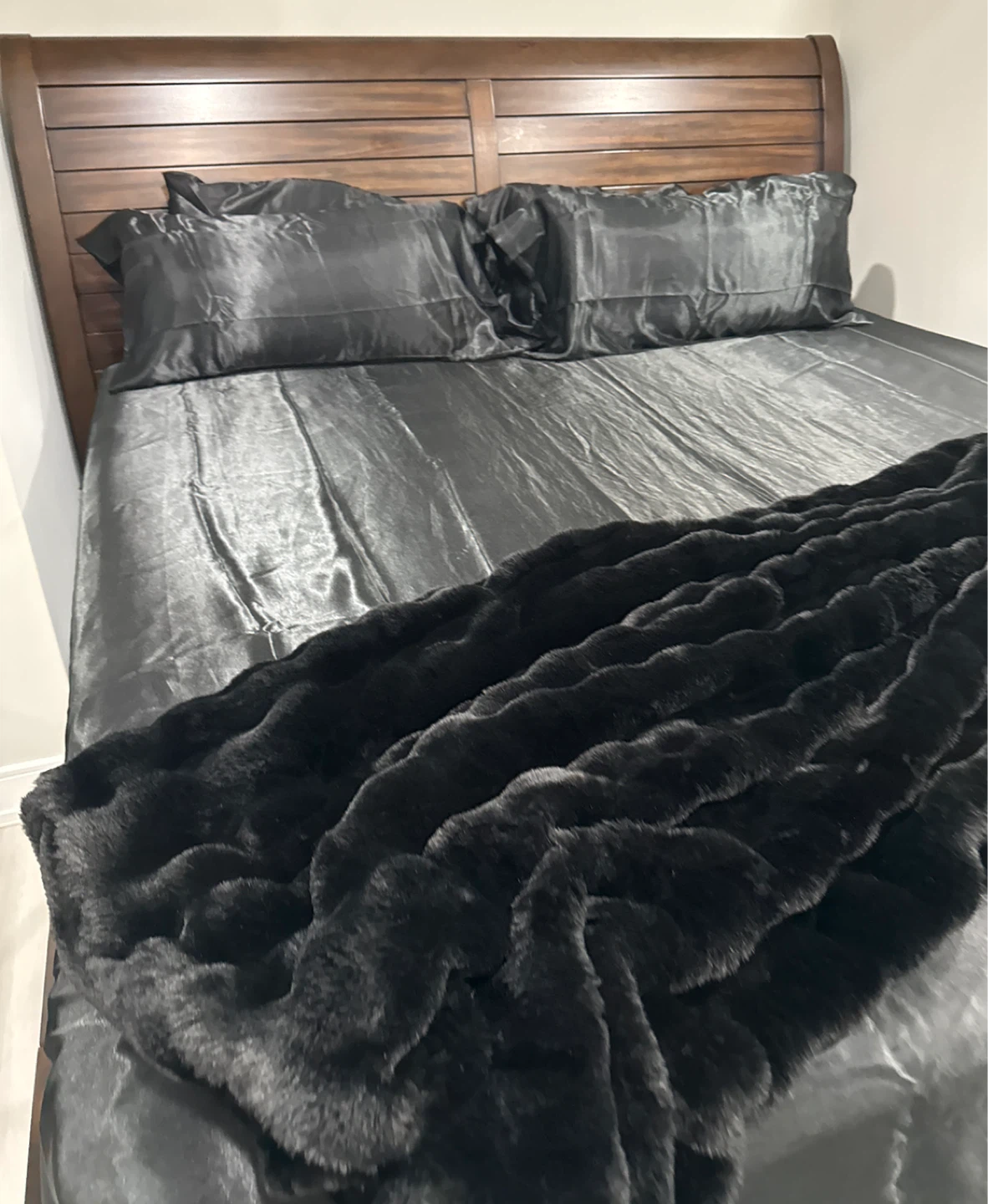 King Dark Brown Bed Frame - photo 2