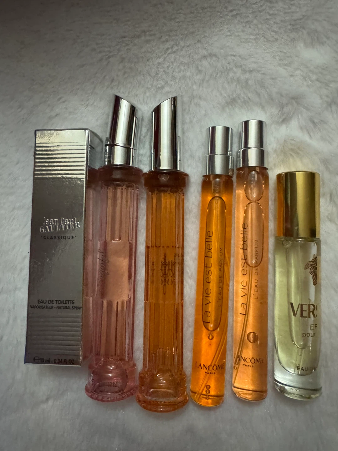 Assorted Perfume Miniatures: Jean Paul, Lancome, Versace