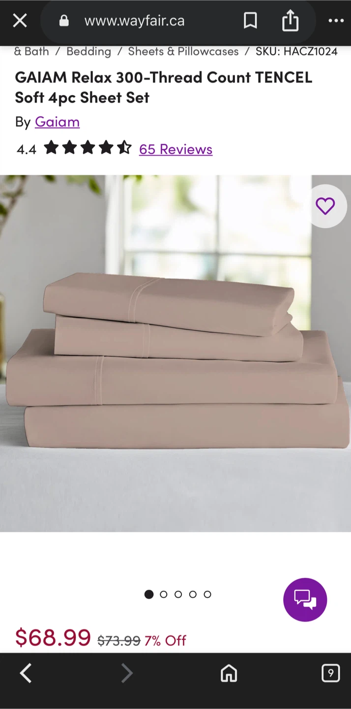 New! Gaiam Relax Queen Tencel Soft 4-Piece Sheet Set - photo 2