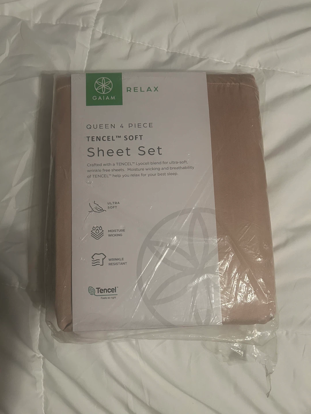 New! Gaiam Relax Queen Tencel Soft 4-Piece Sheet Set
