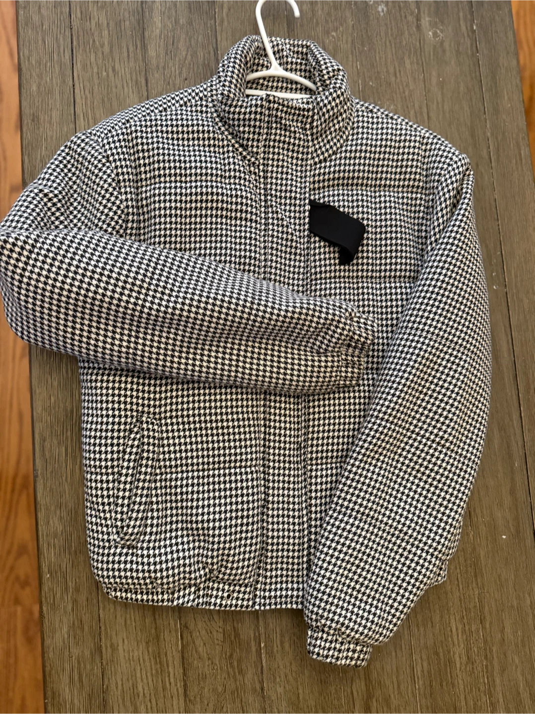 Suzy Shier XS Houndstooth Puffer Jacket