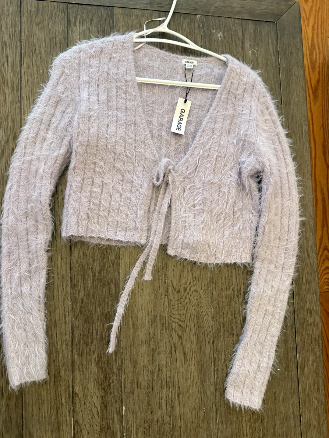 New Garage Fuzzy Knit Cardigan - TP/XS