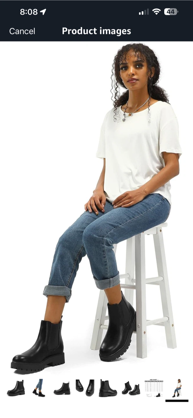 Steve Madden Black Leather Chelsea Boots - Size 7 - photo 4