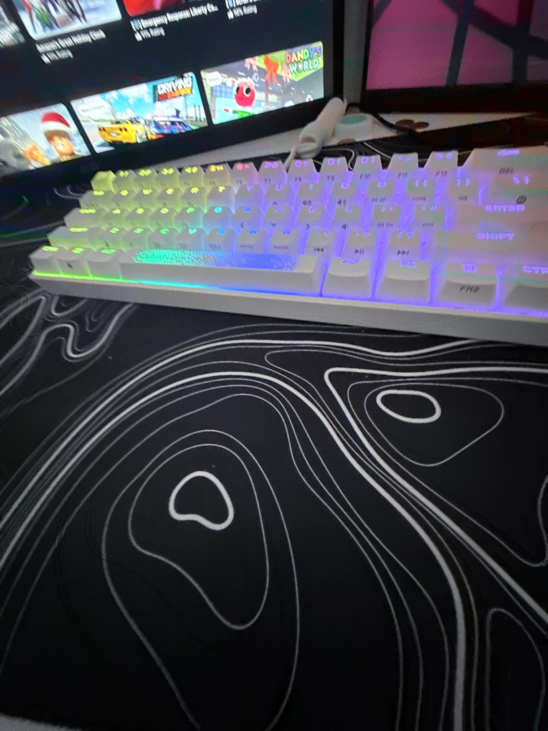 White RGB Mechanical Keyboard Corsair