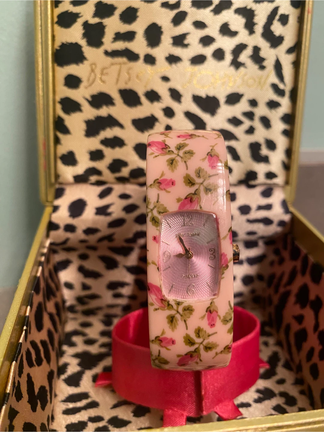 Betsey Johnson Floral Bangle Watch