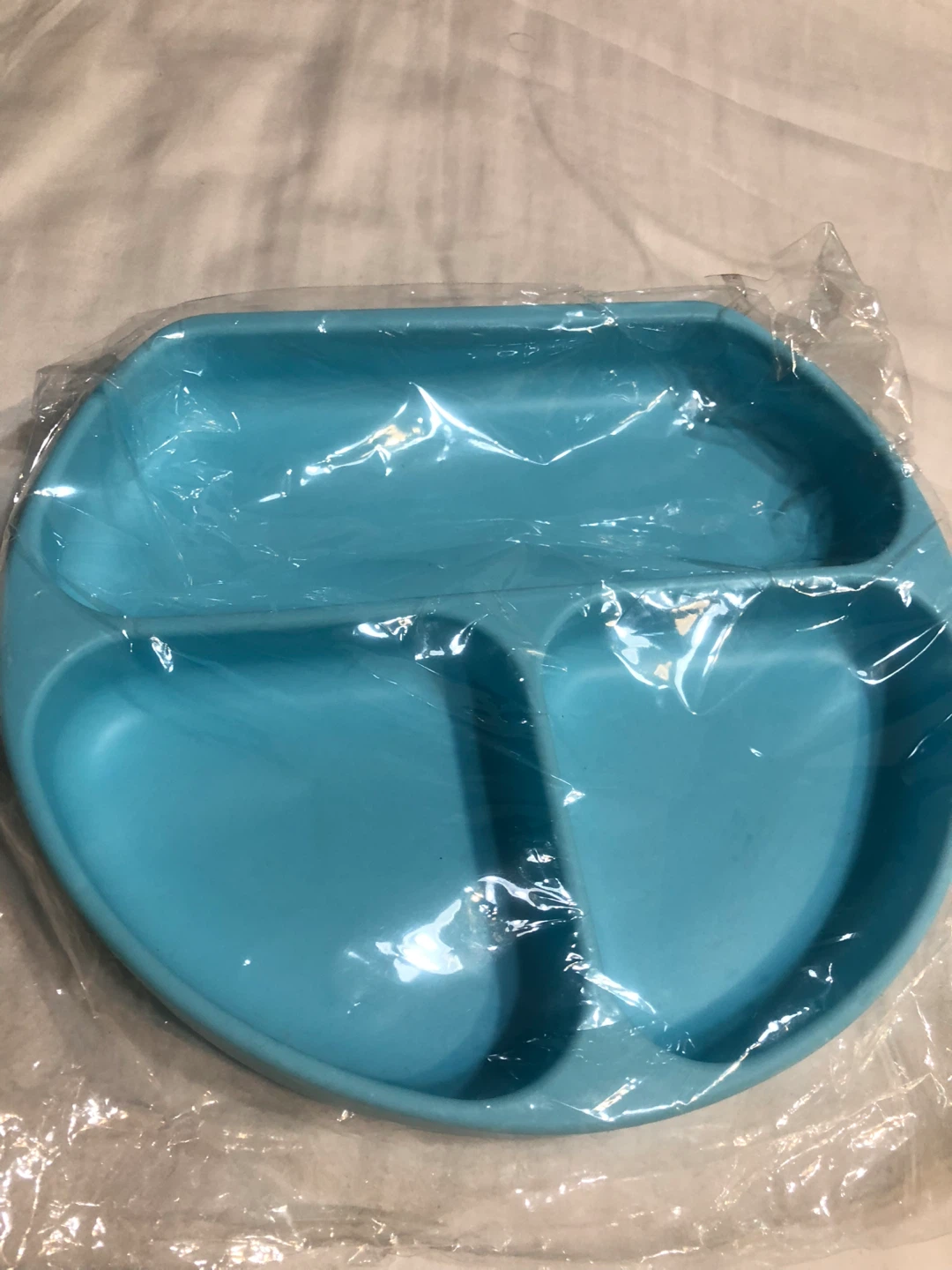 New Silicone Suction Plate - Light Blue - photo 2