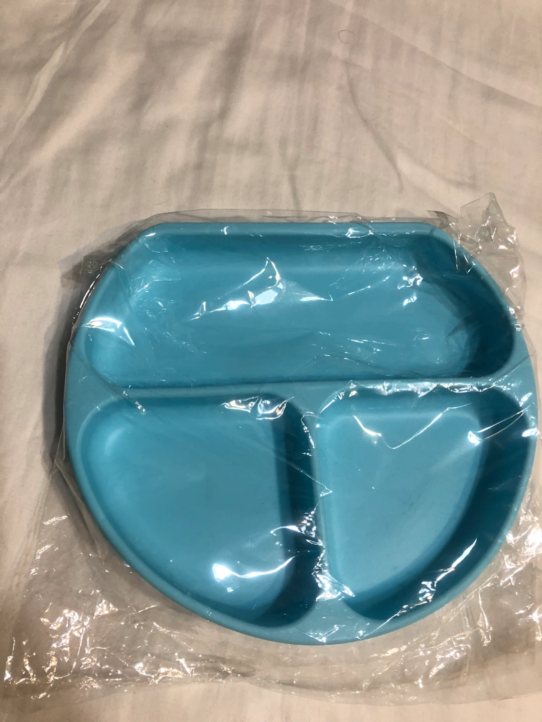 New Silicone Suction Plate - Light Blue