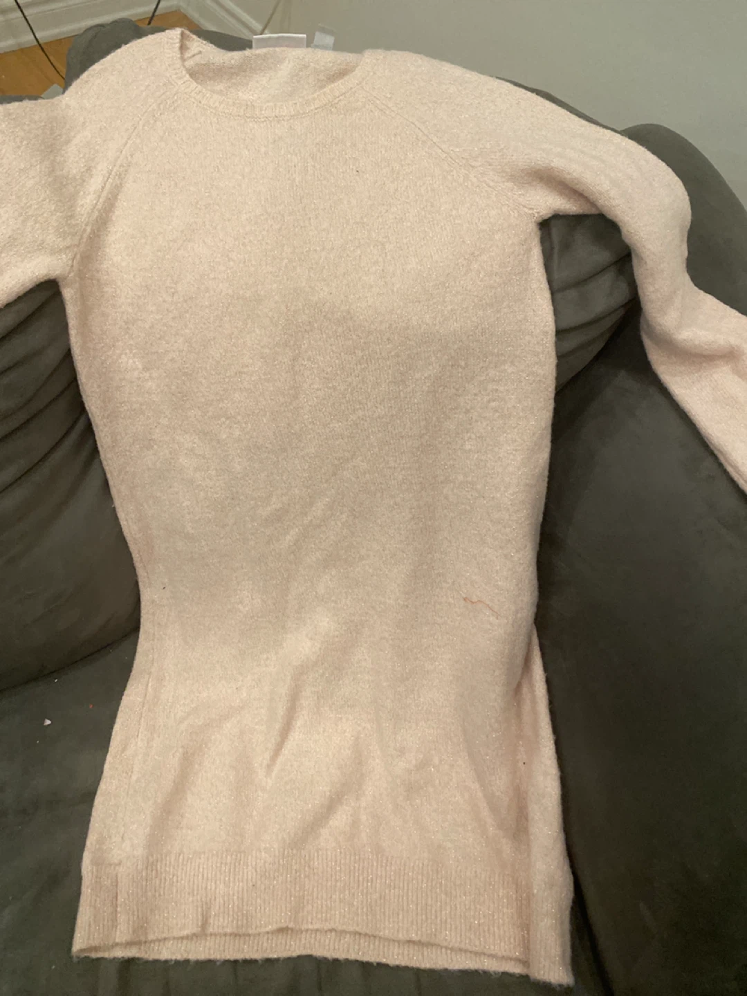 Pink Sparkly Sweater Dress