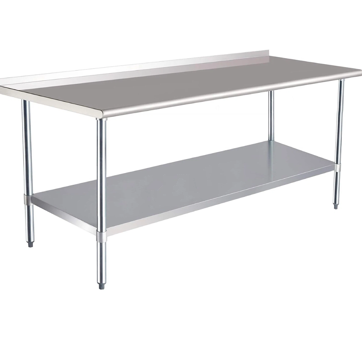 30" x 72" - NSF Stainless Steel Workbench with Backsplash