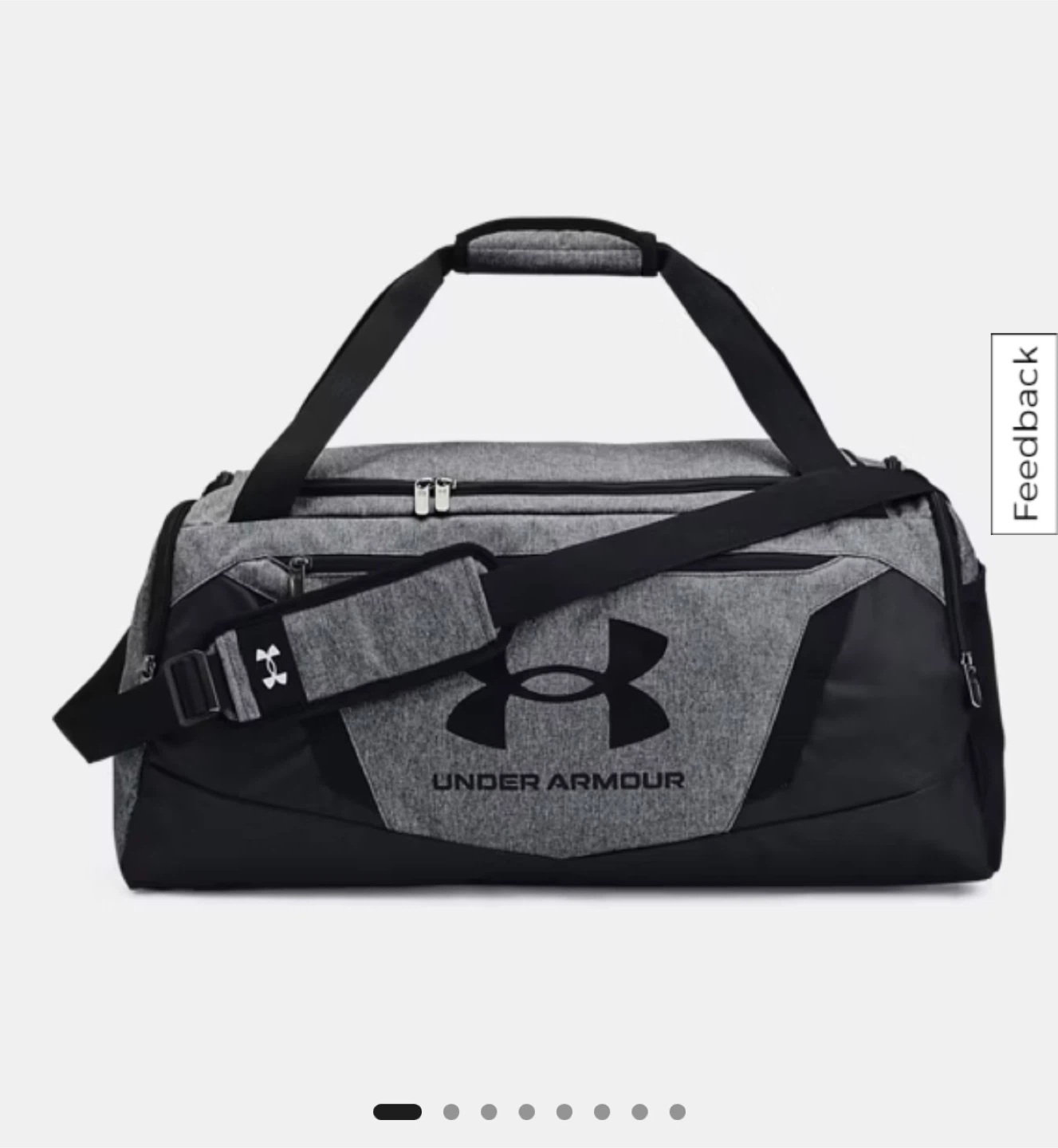 Under Armour Grey Duffle Bag Large New