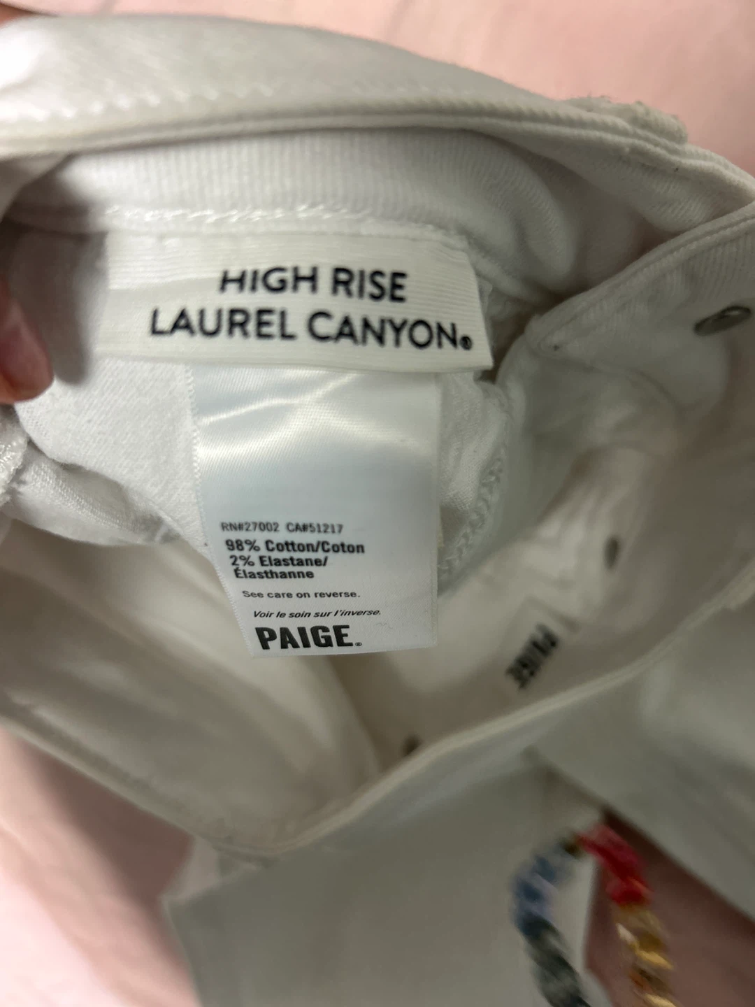 Paige Laurel Canyon High Rise White Jeans🧡