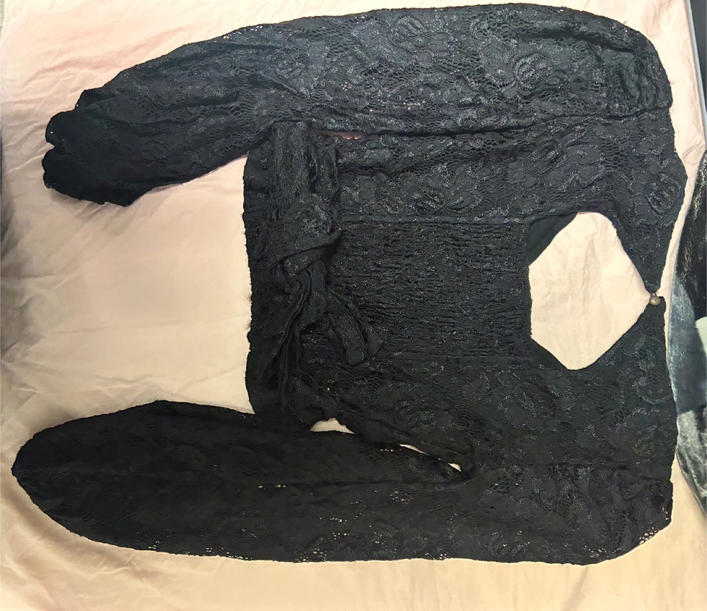 Anthropologie Black Lace Long Sleeve Top 🧡 - photo 4