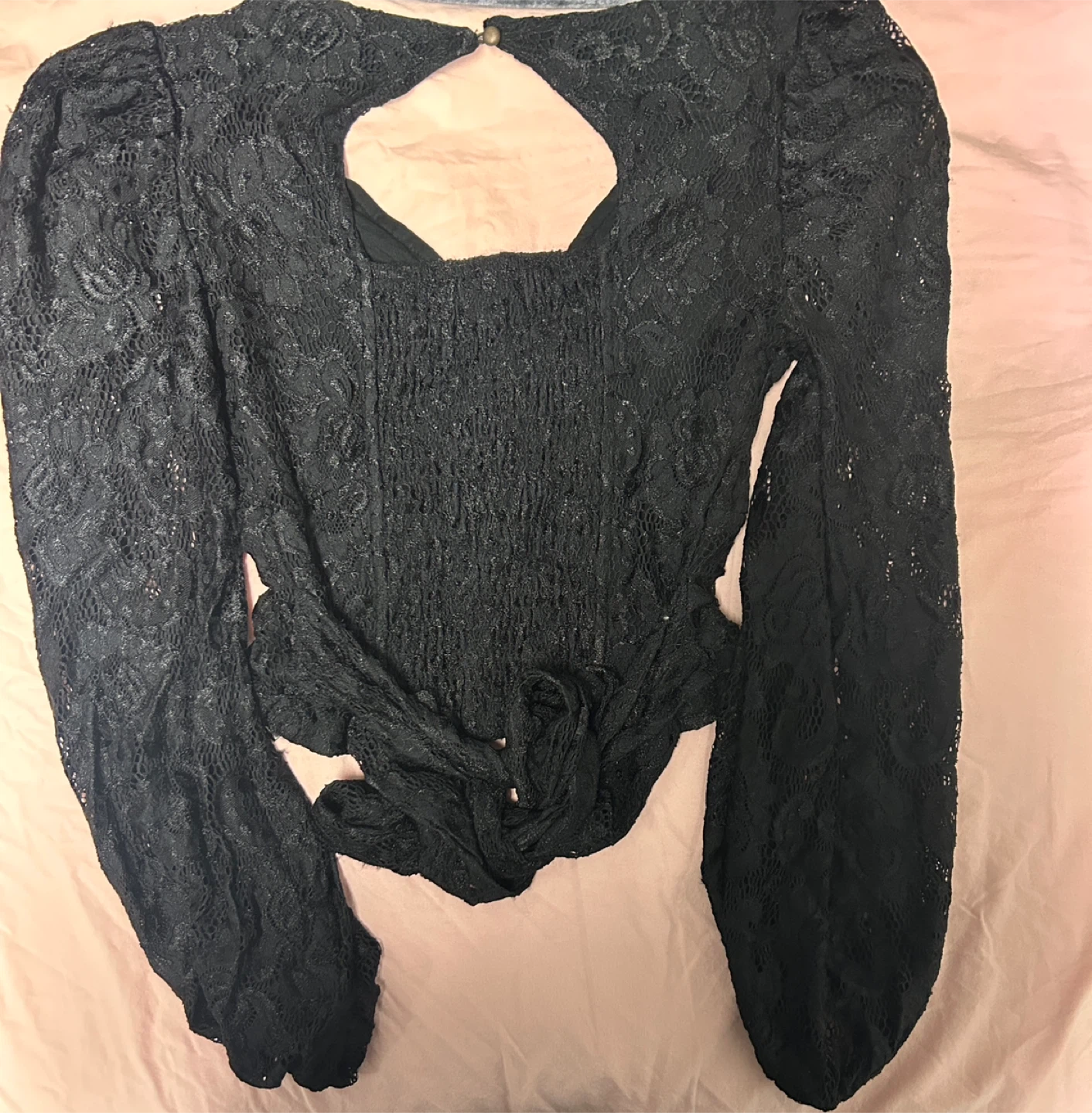 Anthropologie Black Lace Long Sleeve Top 🧡 - photo 3
