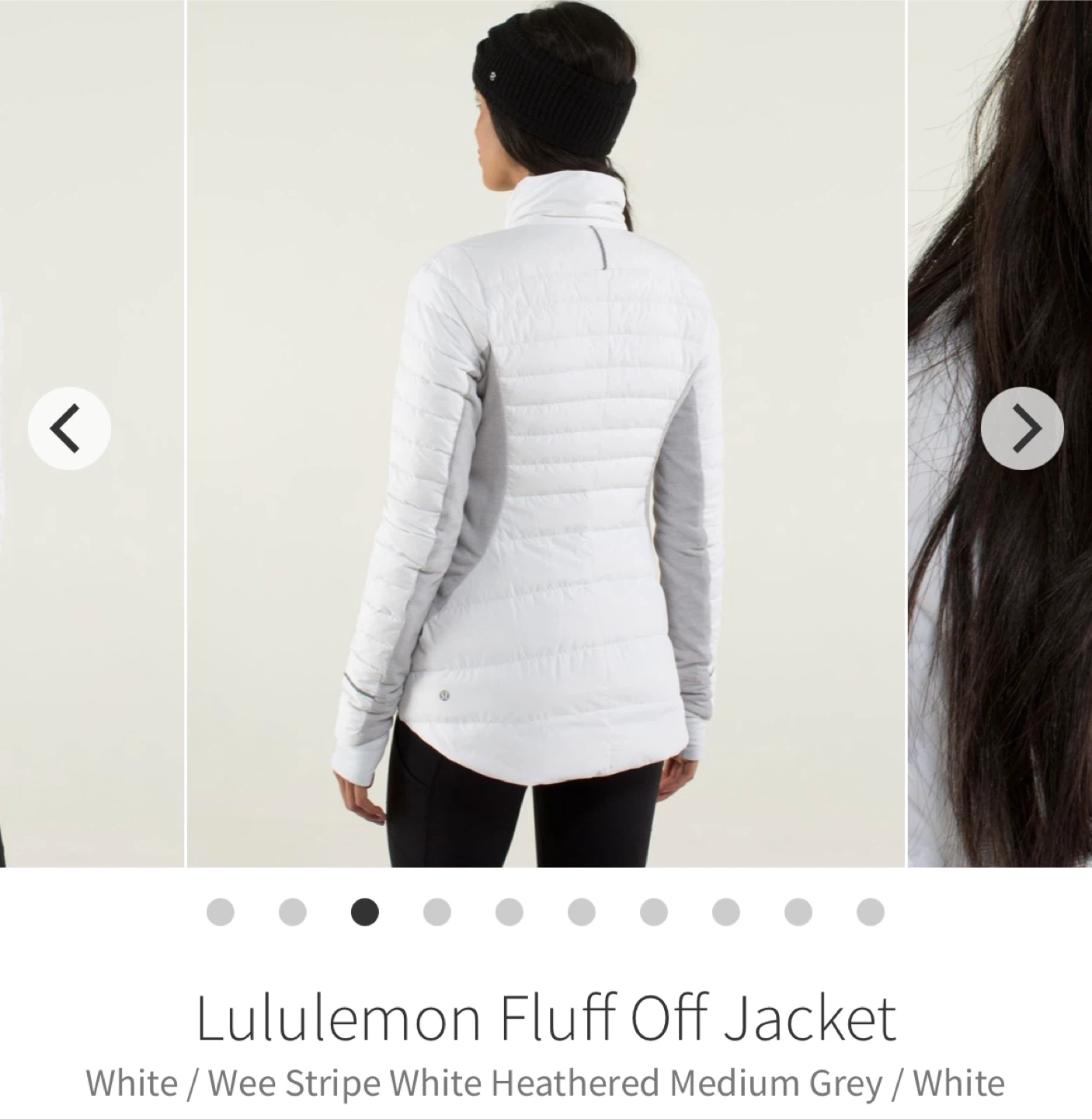 Lululemon Fluff Off Jacket - White/Grey, Size Small - photo 2