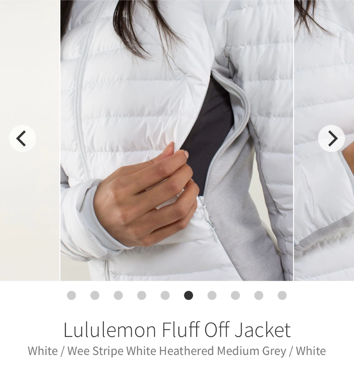 Lululemon Fluff Off Jacket - White/Grey, Size Small - photo 3