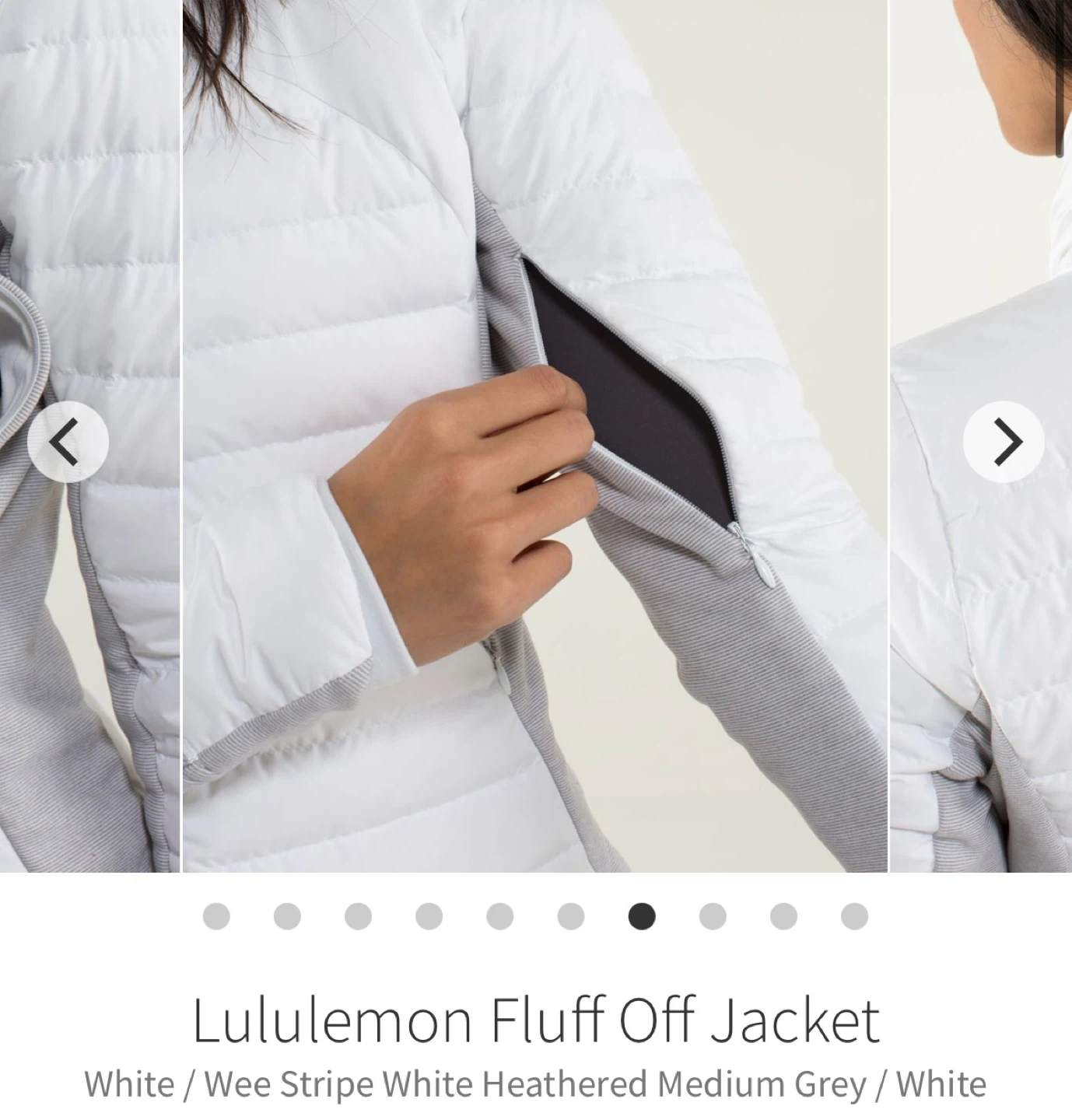 Lululemon Fluff Off Jacket - White/Grey, Size Small - photo 4