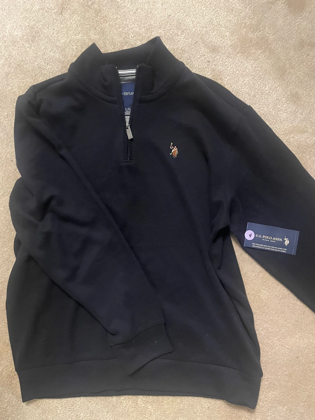 U.S. Polo Assn. 1/4 Zip Pullover - Large