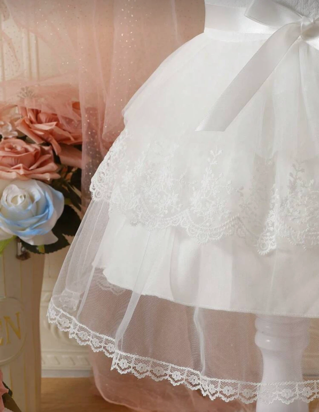 White Baby Girl Dress size 2-3y - photo 4