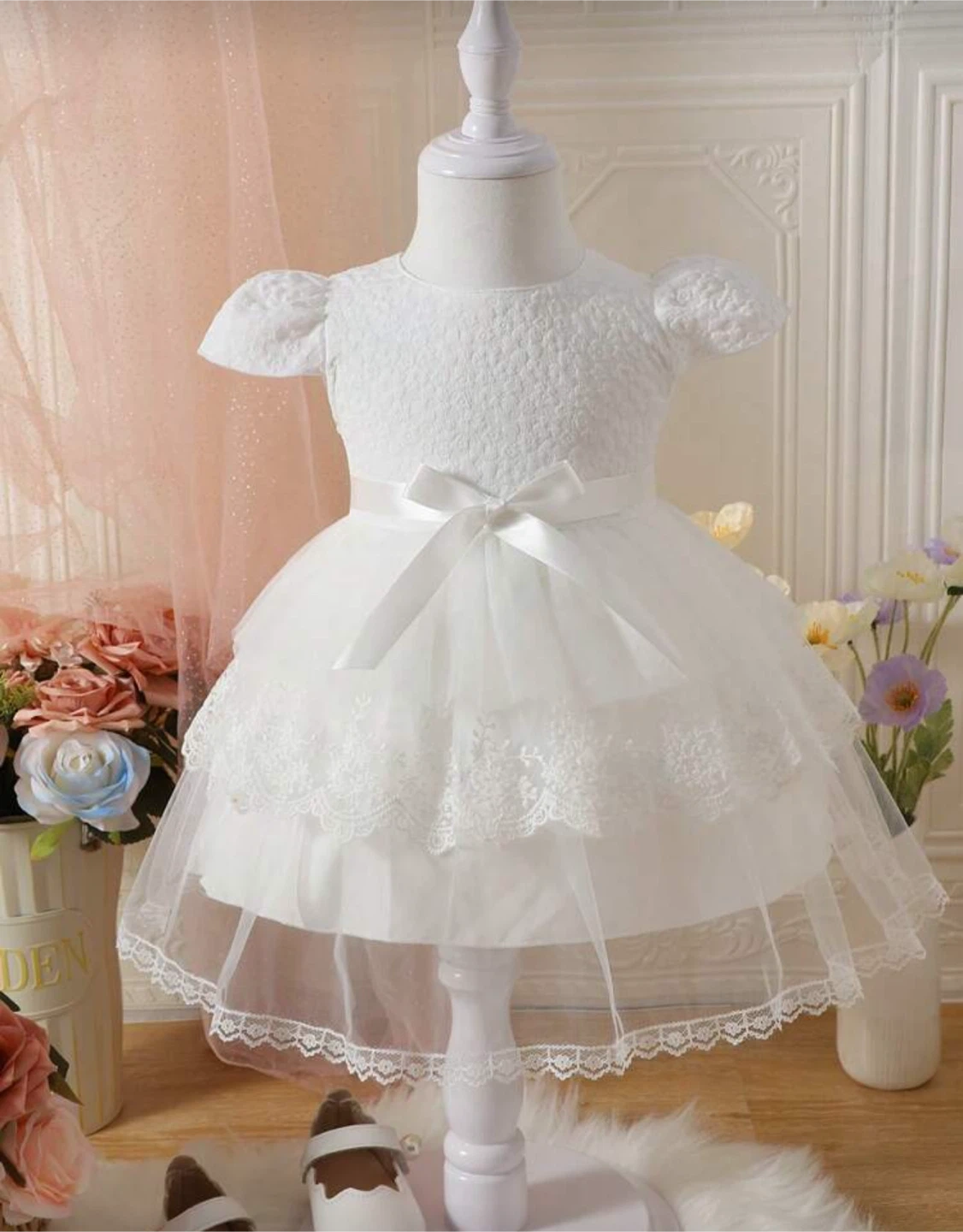 White Baby Girl Dress size 2-3y