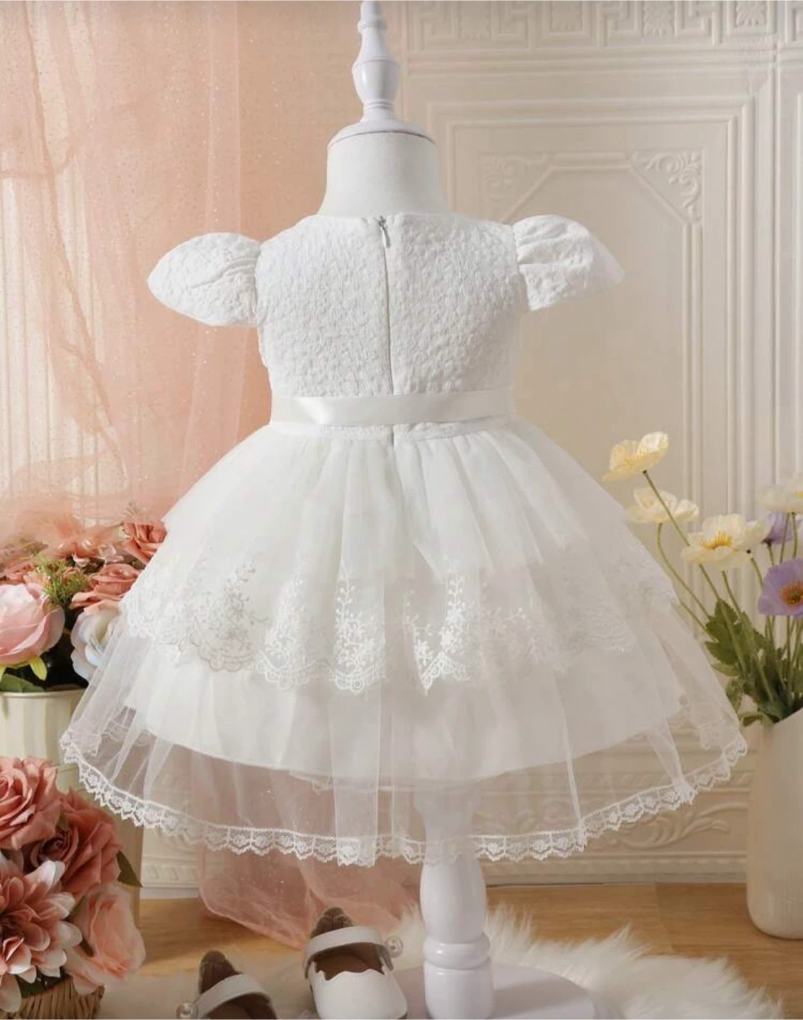 White Baby Girl Dress size 2-3y - photo 2